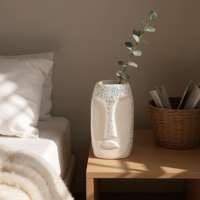 14.Ceramic Human Face Flower Vase –  Modern Decorative  Pot for Home &  Office | Unique Artistic Showpiece (20  cm), weight 886